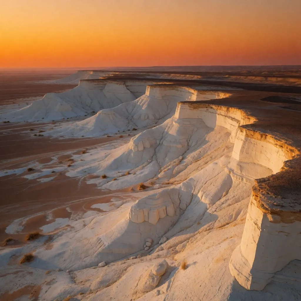 Desert landscape near limestone escarpment